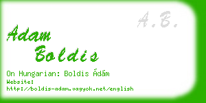 adam boldis business card